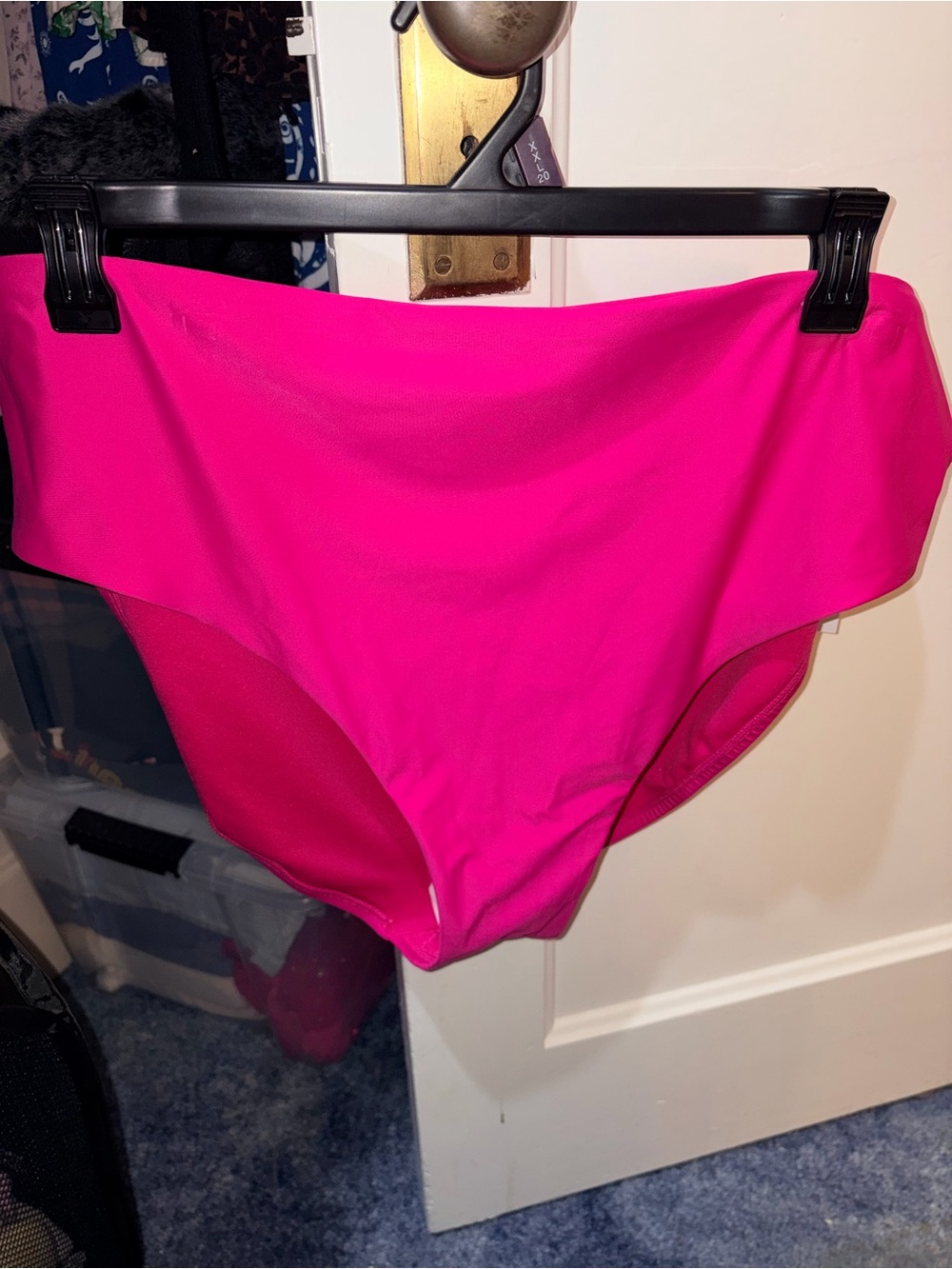 High-Waist women Swim Bottoms in Hot Pink